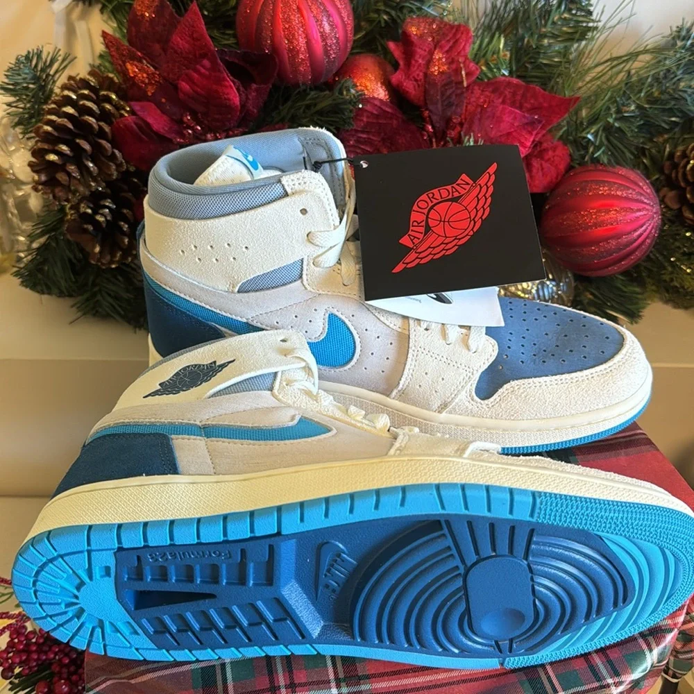 Nike Jordan Men's 1 High Zoom Air CMFT 2 Sail/DK Powder Blue-Blue Grey (DV1307